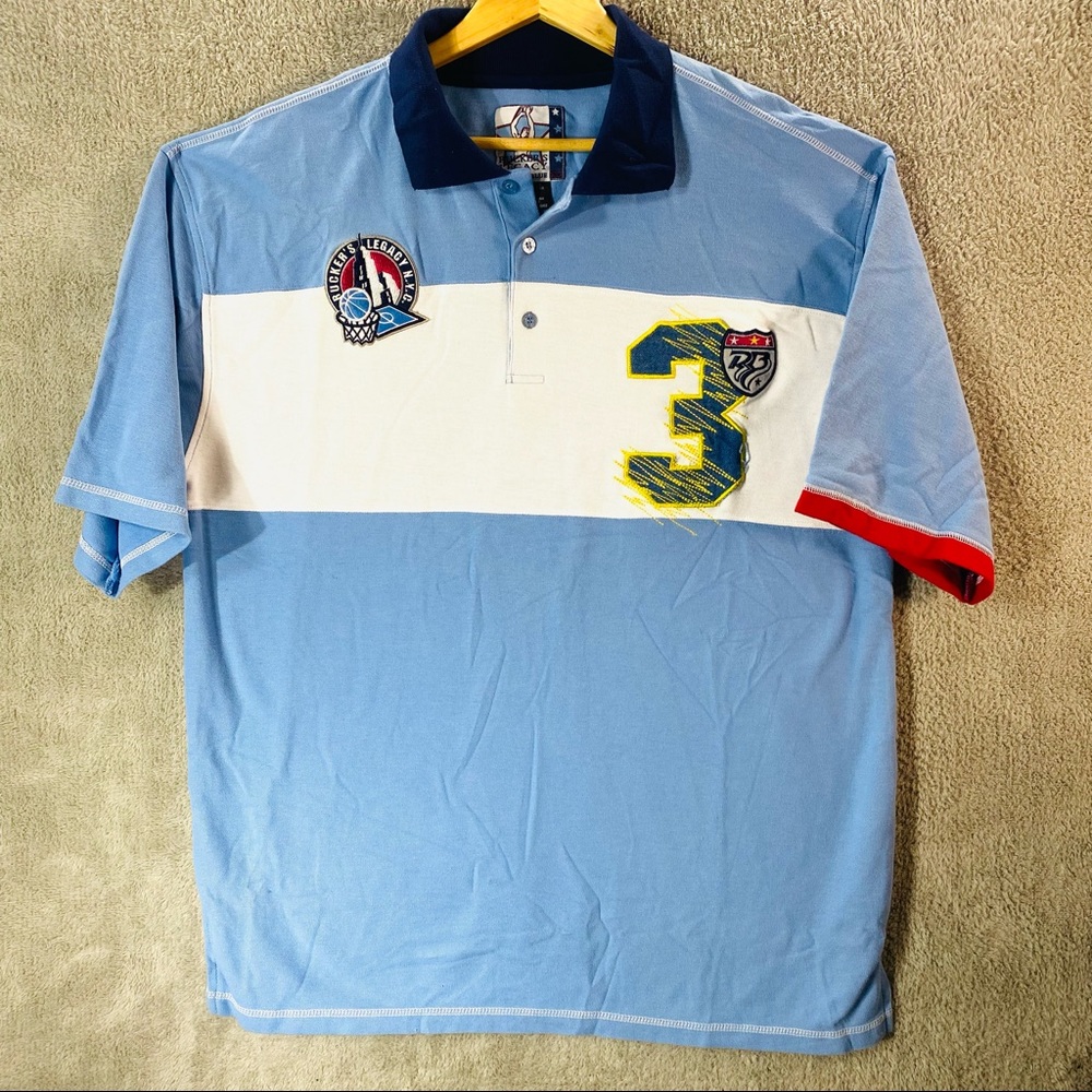 VINTAGE RUCKERS LEGACY Raw Blue Men XL Polo Shirt